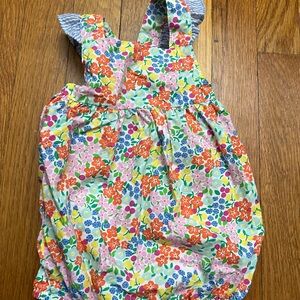 Baby Boden Multicolor Floral Cotton Romper - size 0-3 months
